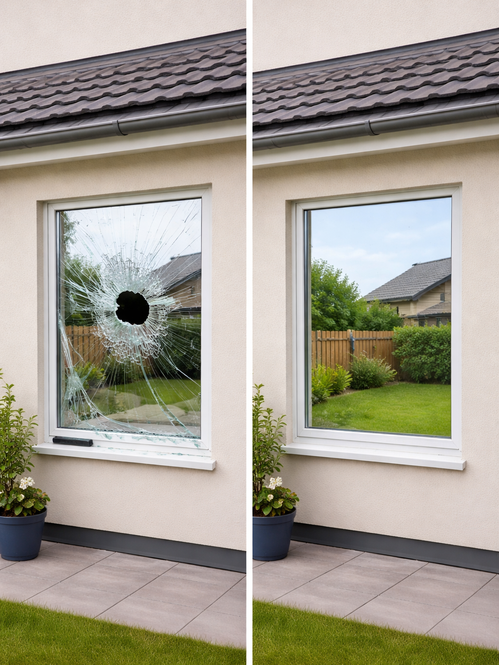 remplacement vitre cassée