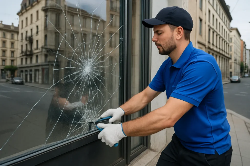 remplacement vitrine de magasin