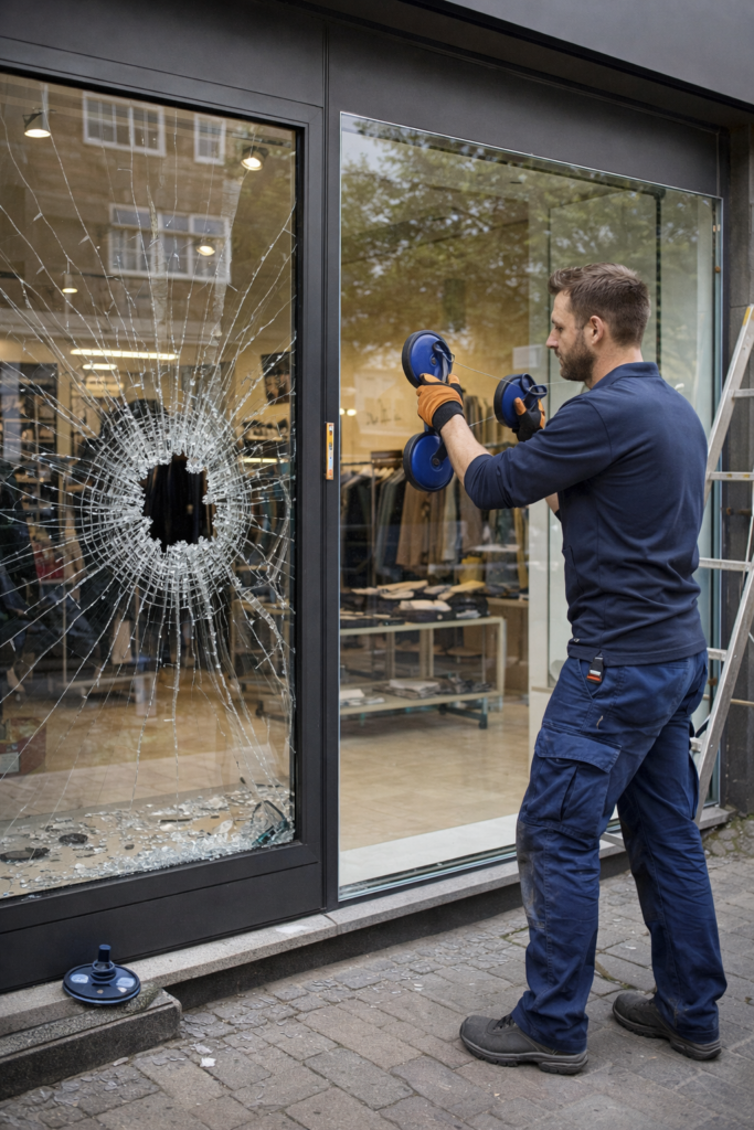 remplacement vitrine de magasin