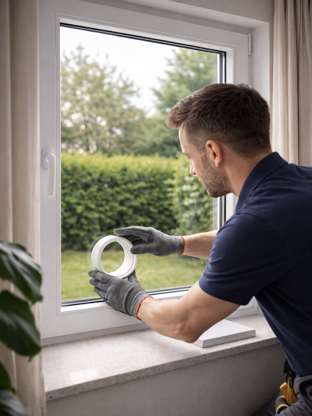perçage de verre pour climatiseur